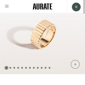 Aurate infinity ring, gold vermeil, size 7